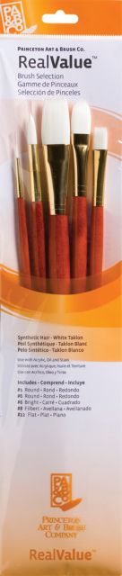 BRUSH WHT TAKLON VALUE 5PK