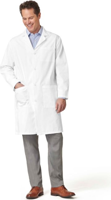Unisex White Lab Coat Large Pockets Knee Length XL