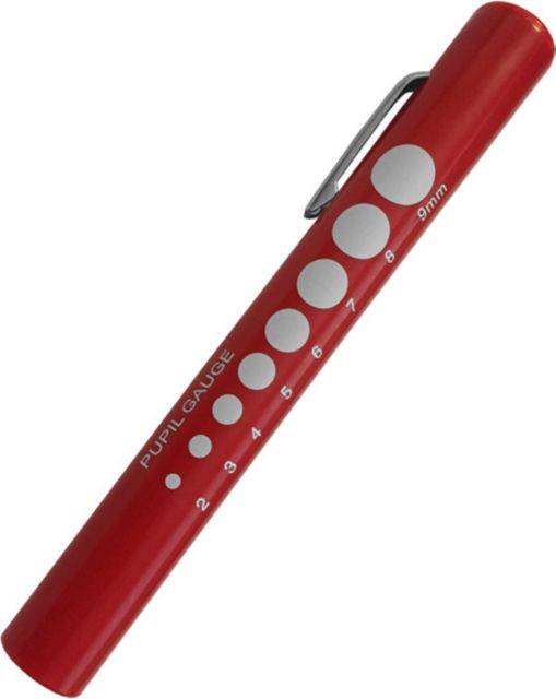 PUPIL GAUGE DISPOSABLE PENLIGHT-RED