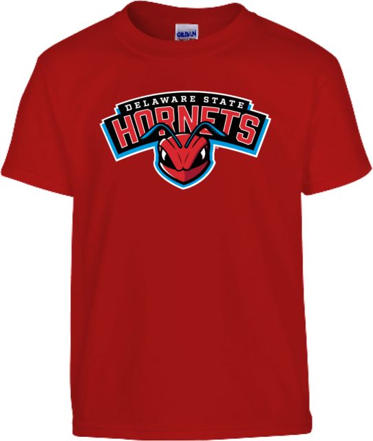 Delaware State Youth T Shirt Delaware State Hornet Head Wordmark - ONLINE ONLY