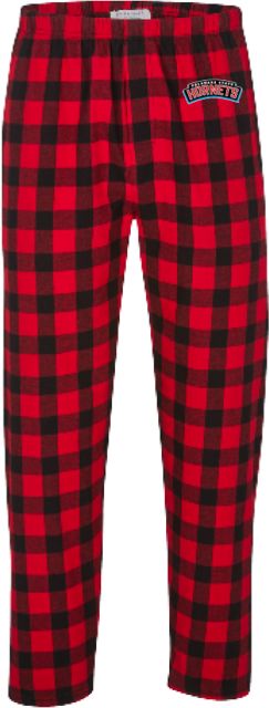 Delaware State Boxercraft Red/Black Buffalo Unisex Flannel Pajama Pant Delaware State Primary Athletic Wordmark - ONLINE ONLY