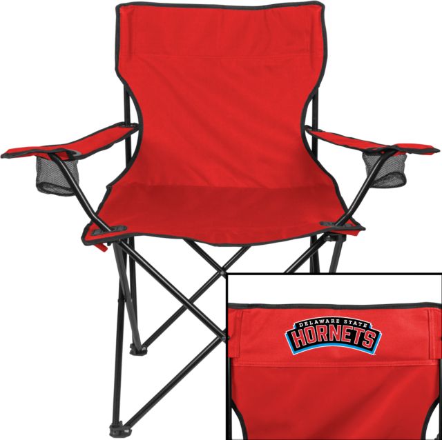 Delaware State Deluxe Captains Chair Delaware State Primary Athletic Wordmark - ONLINE ONLY