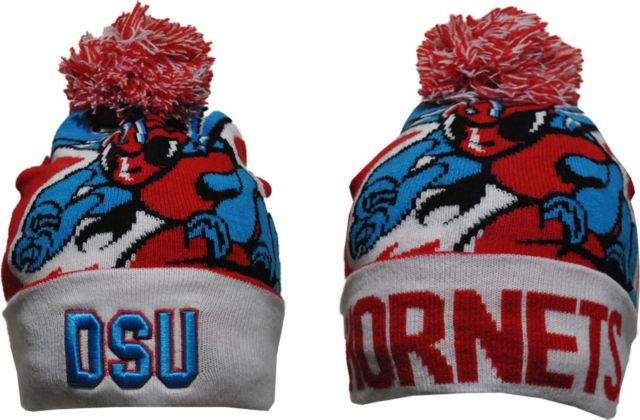 Delaware State University Pom Knit Beanie