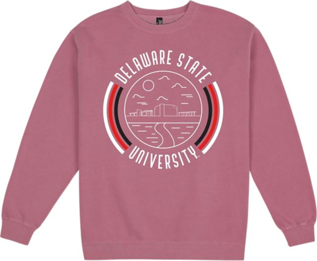 Delaware State University Pigment Dyed Fleece Crewenck - ONLINE ONLY