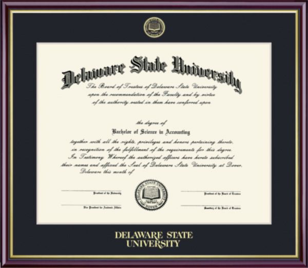 Delaware State University 8'' x 10'' Value Price Academic Diploma Frame