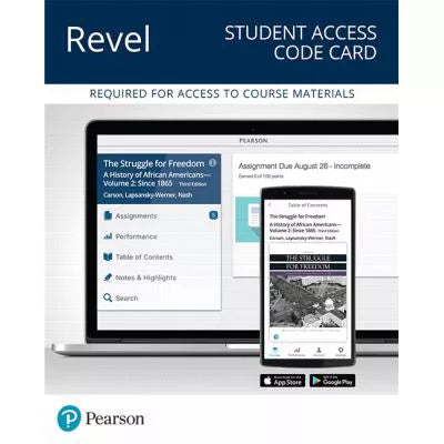 REVEL for The Struggle for Freedom, Volume 2: Since 1865 -- Access Code Card