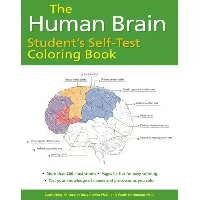 Human Brain Student's Self-Test Coloring Book