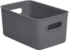 DK GRAY 5L RIBBED STORAGE BIN
